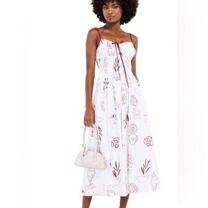 Moon River White Floral Maxi Dress